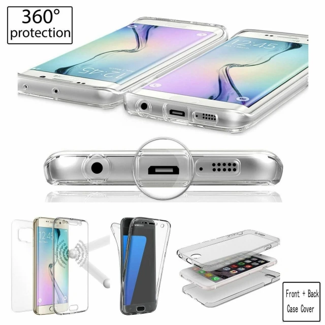 SAMSUNG J3 FRONT AND BACK GEL CASE CLEAR